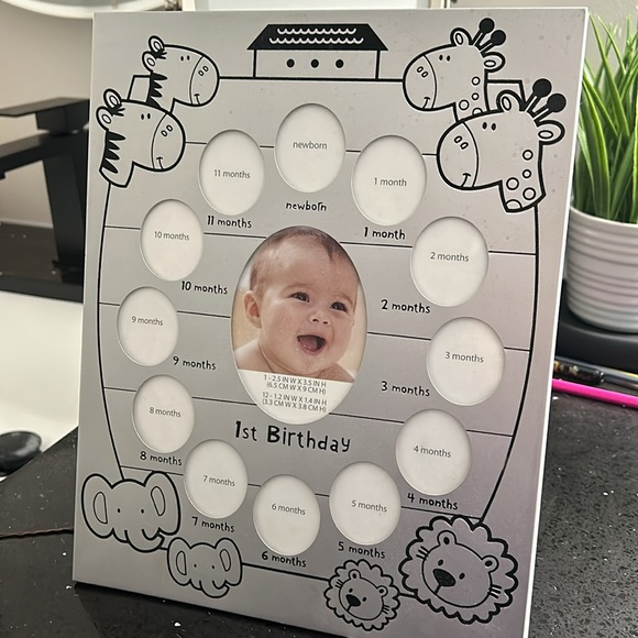 Baby first year collage picture frame in silver - Picture 3 of 4